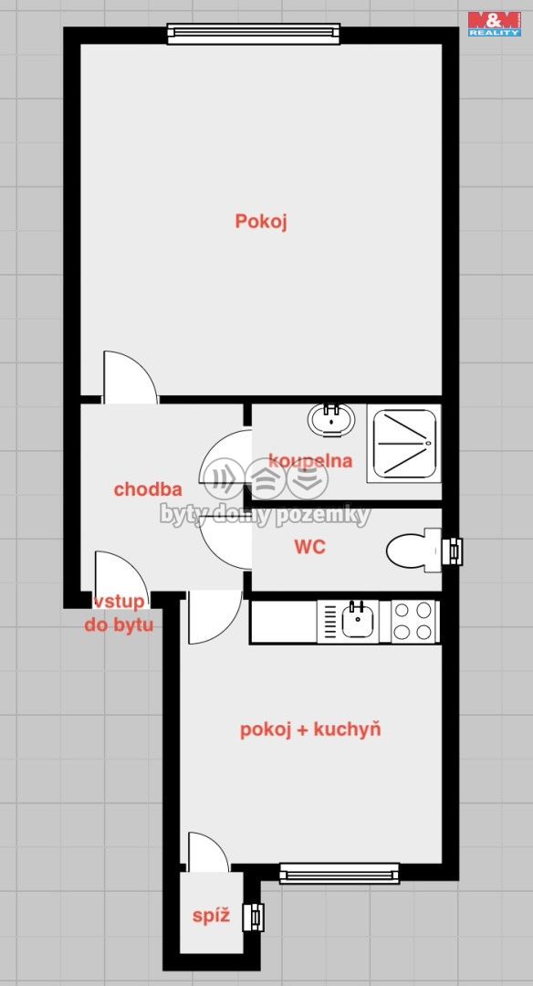 Pronájem, Byt 2+kk, Ostrava