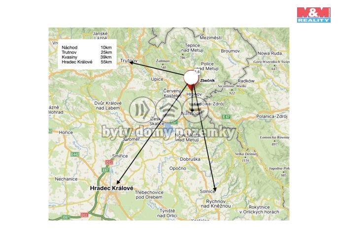 Pronájem, Byt 3+kk, Hronov