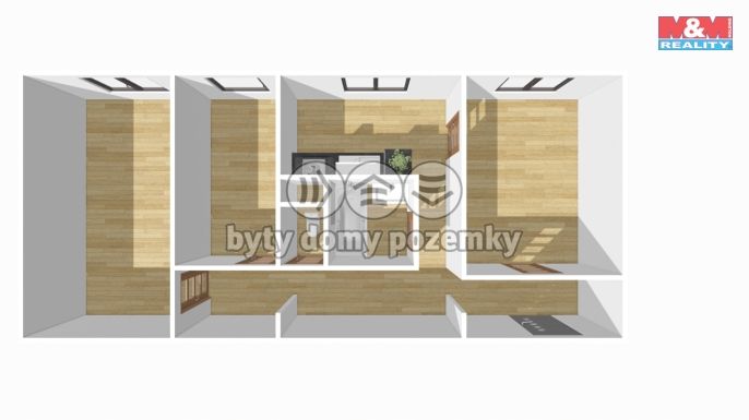 Pronájem, Byt 3+kk, Milevsko