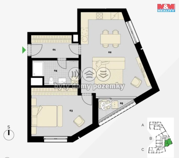 Prodej, Byt 2+kk, Praha