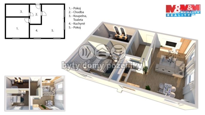 Prodej, Byt 2+kk, Královec