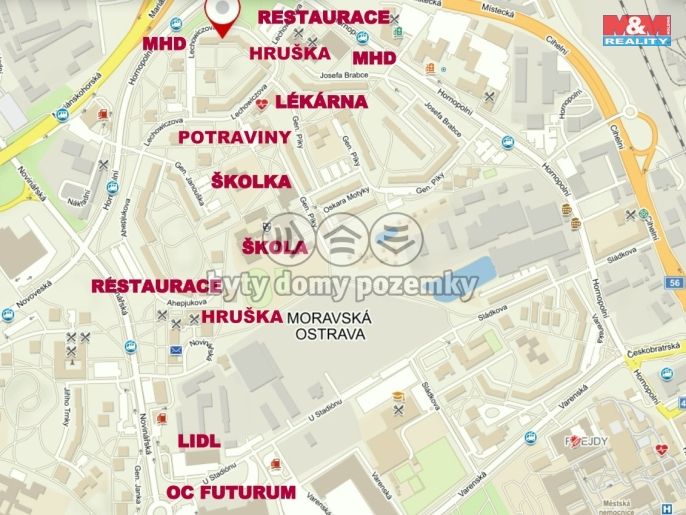 Pronájem, Byt 2+1, Ostrava