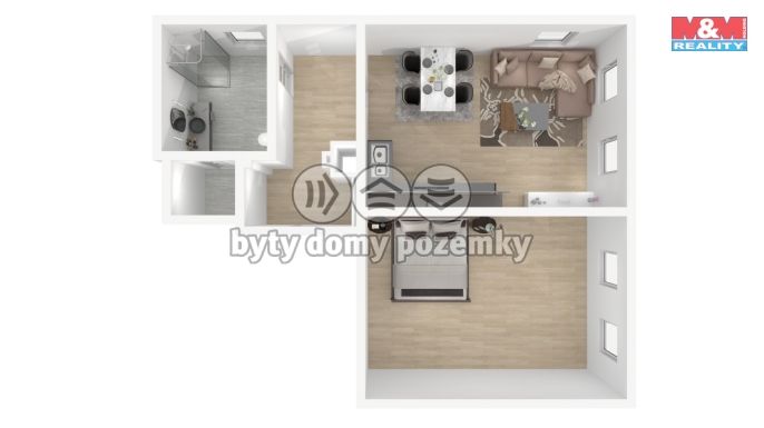 Pronájem, Byt 1+1, Úněšov