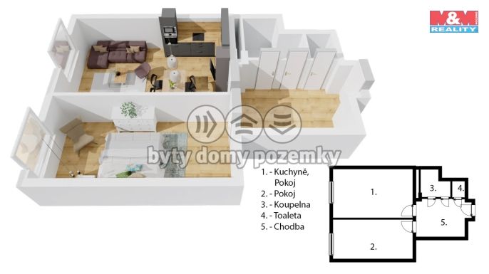 Prodej, Byt 2+kk, Praha