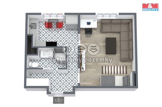 Prodej, Byt 1+1, Habartov