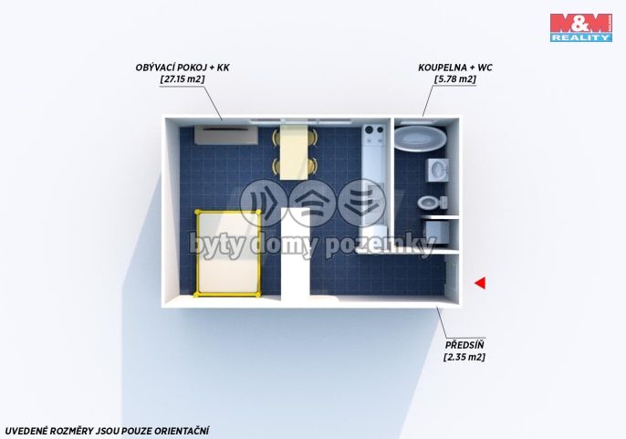 Pronájem, Byt 1+kk, Plzeň