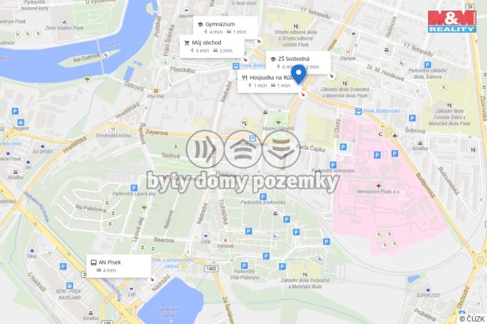 Pronájem, Byt 1+1, Písek