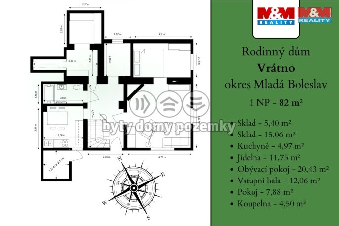 Prodej, Rodinný dům, Vrátno