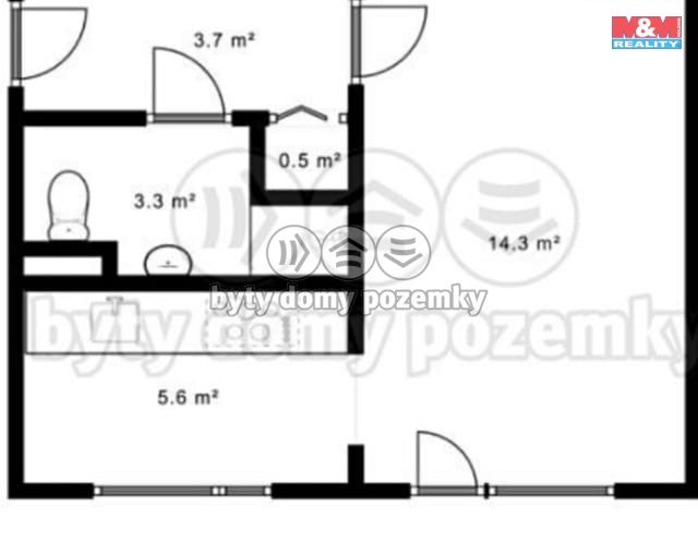 Prodej, Byt 1+1, Milovice
