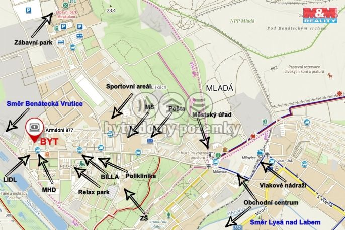 Prodej, Byt 2+kk, Milovice