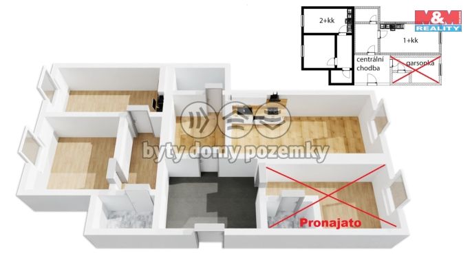 Pronájem, Atypický byt, Beroun
