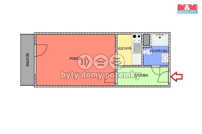 Pronájem, Byt 1+kk, Přelouč