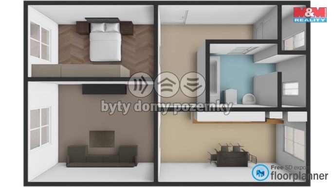 Pronájem, Byt 2+1, Žďár nad Sázavou