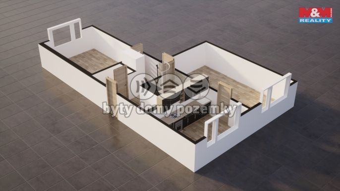 Pronájem, Byt 2+1, Hrádek nad Nisou