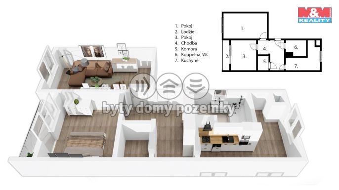 Prodej, Byt 2+1, Žulová