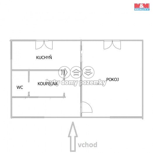 Pronájem, Byt 1+1, Kostelec nad Orlicí