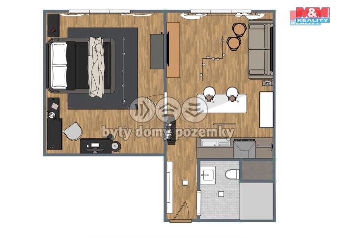 Pronájem, Byt 1+1, Žatec