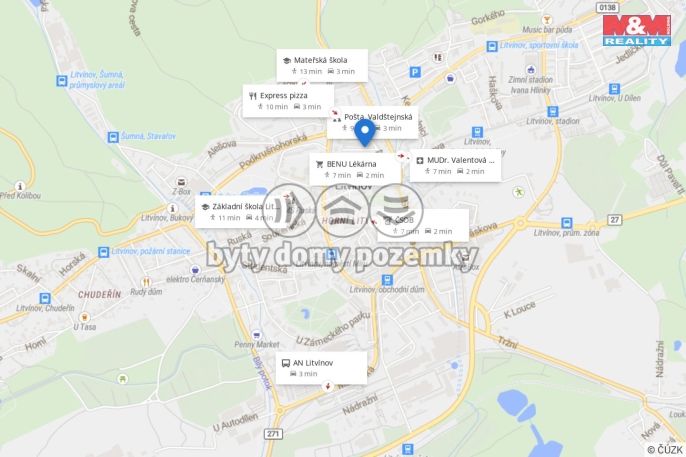 Pronájem, Byt 1+1, Litvínov
