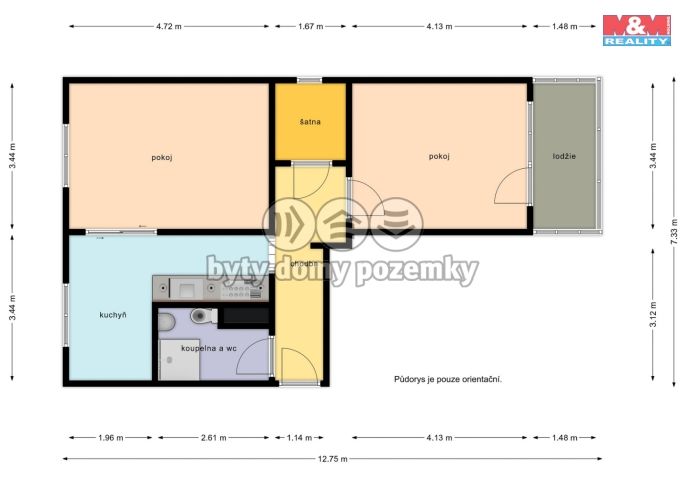 Prodej, Byt 2+1, Kuřim