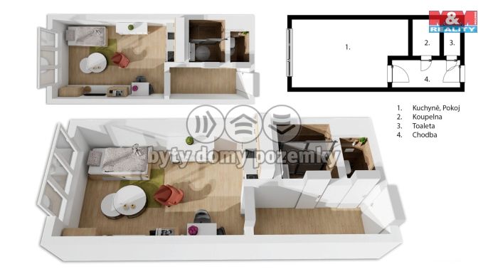 Prodej, Byt 1+kk, Praha