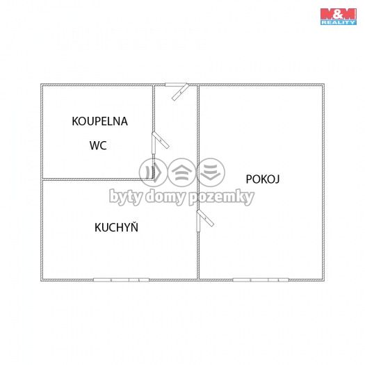 Pronájem, Byt 1+1, Ostrov