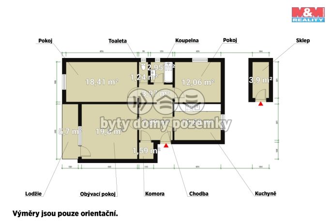 Prodej, Byt 3+1, Horní Bělá