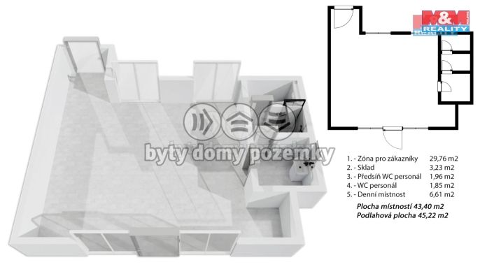 Pronájem, Kancelářský prostor, Horoměřice