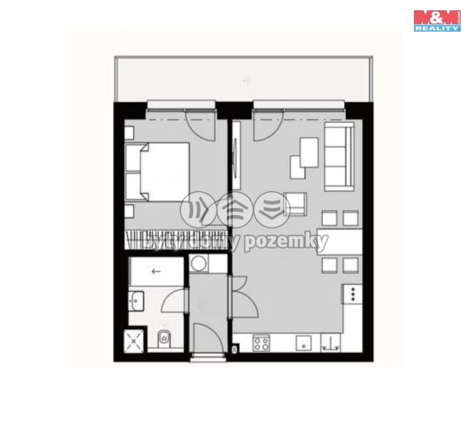 Pronájem, Byt 2+kk, Kladno