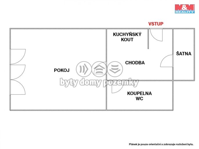 Pronájem, Byt 1+kk, Brno