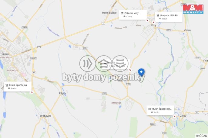 Prodej, Pole, Žleby