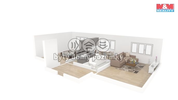 Pronájem, Byt 2+1, Horšovský Týn