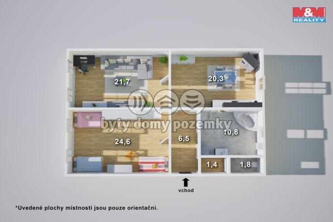 Prodej, Byt 3+kk, Teplice