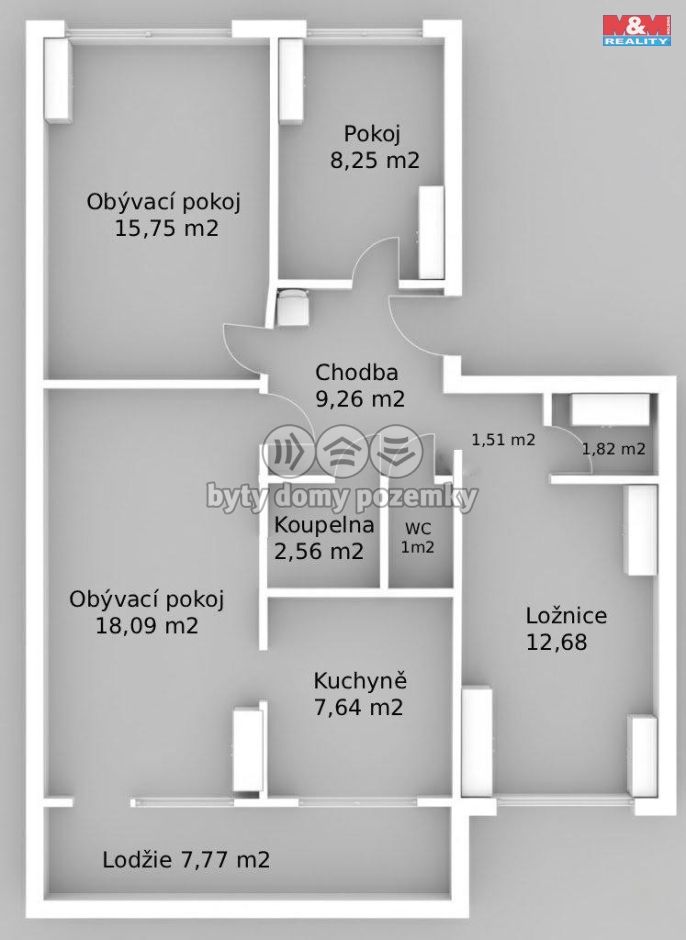 Prodej, Byt 4+1, Most
