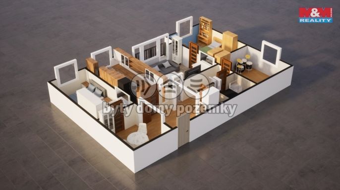 Prodej, Byt 4+1, Chlumec