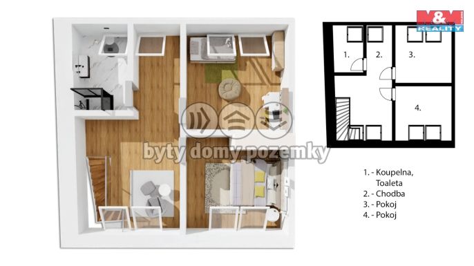 Prodej, Byt 4+kk, Troubsko