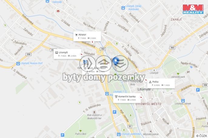 Pronájem, Byt 1+1, Litomyšl