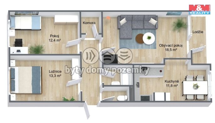 Prodej, Byt 3+1, Praha