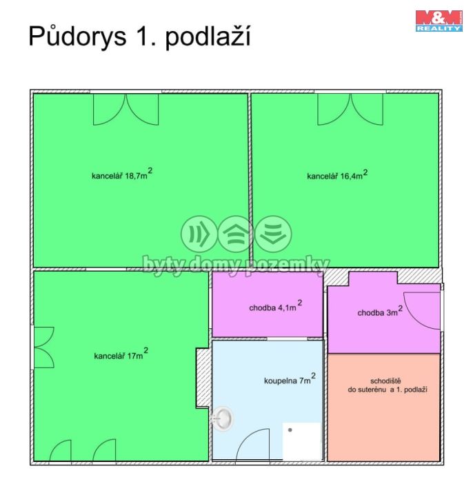 Pronájem, Kancelářský prostor, Ostrava