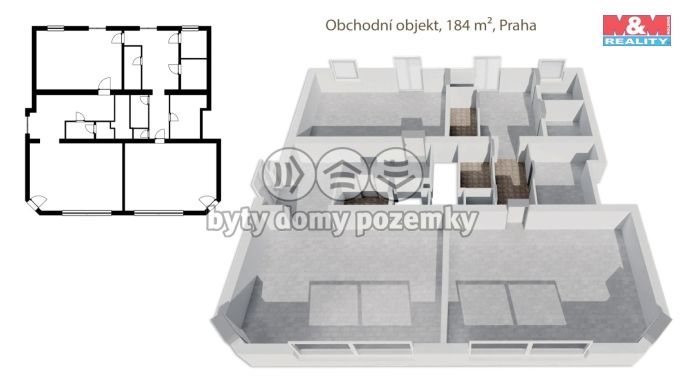 Pronájem, Obchodní objekt, Praha