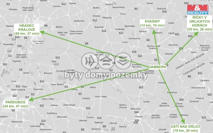 Pronájem, Byt 3+1, Vamberk