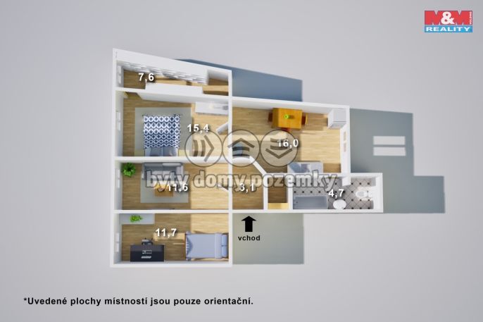 Prodej, Byt 3+1, Trmice