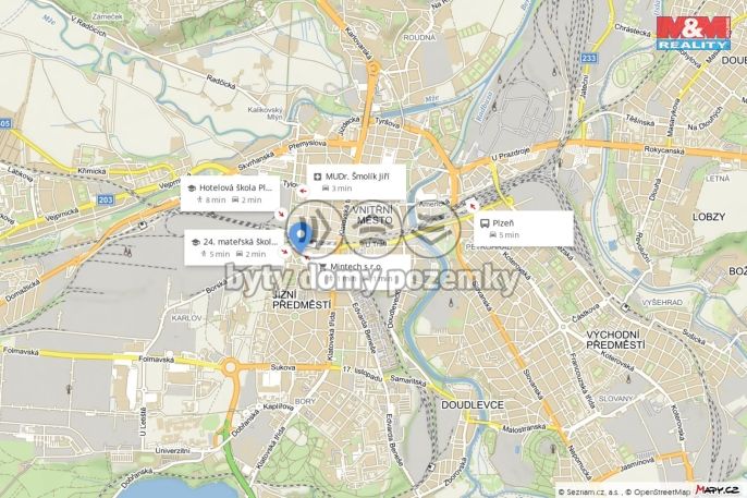 Pronájem, Byt 1+1, Plzeň