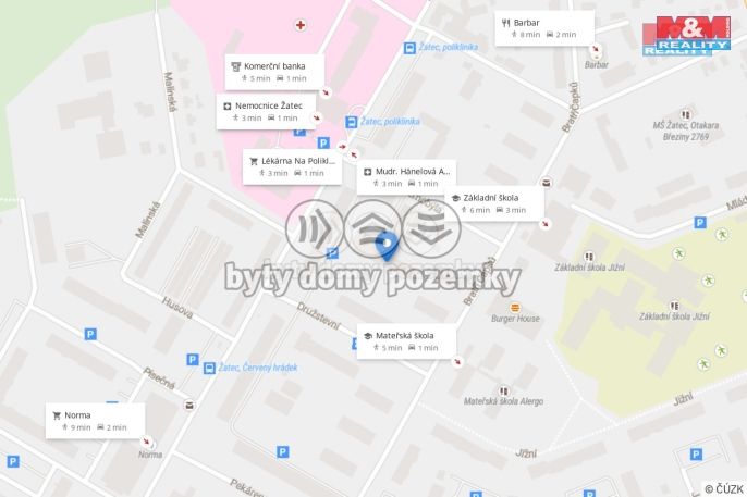 Pronájem, Byt 1+1, Žatec