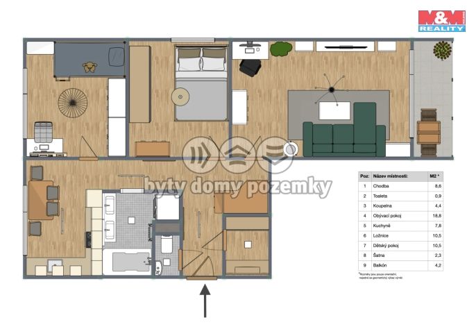 Prodej, Byt 3+1, Žatec