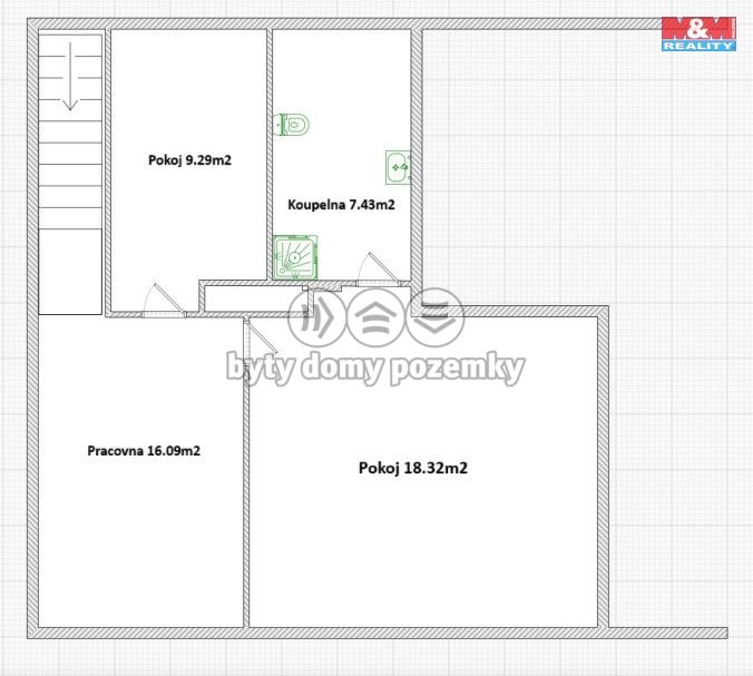 Pronájem, Byt 5+kk, Milovice