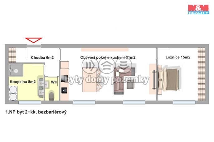 Prodej, Byt 2+kk, Praha