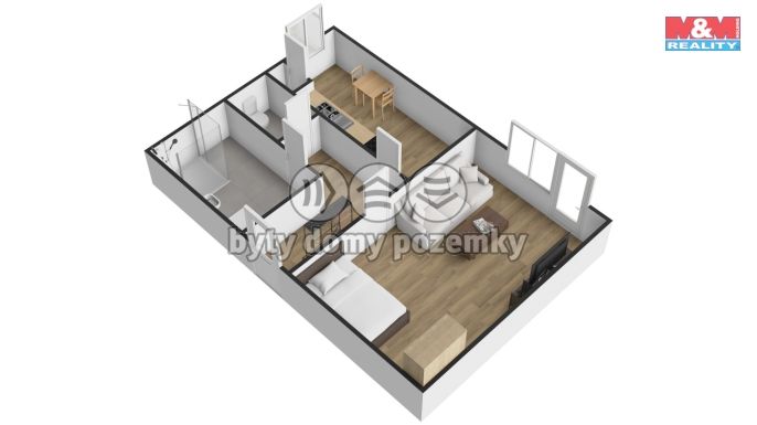 Pronájem, Byt 1+1, Kladno