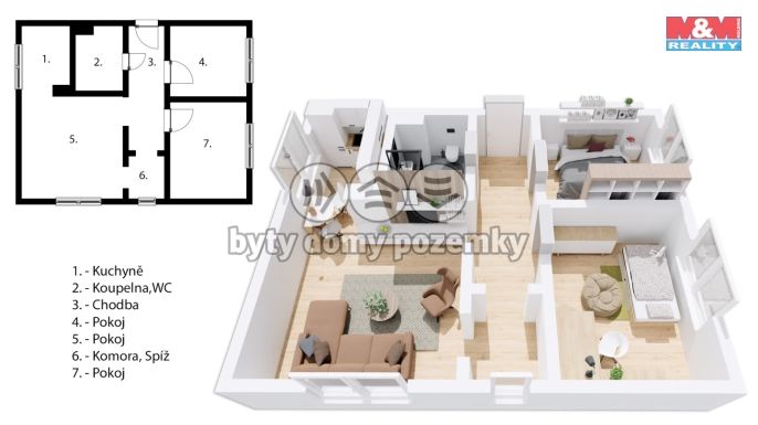 Pronájem, Byt 3+kk, Adršpach