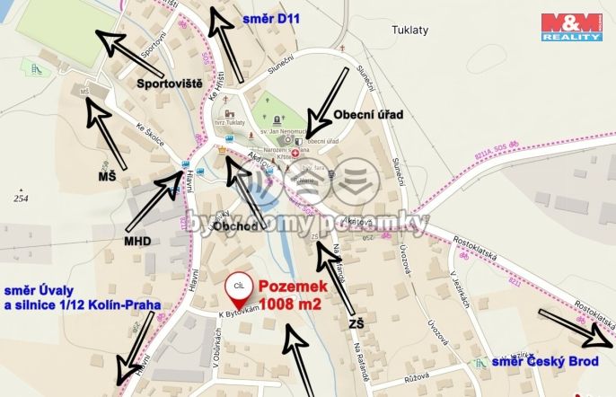 Prodej, Pozemek k bydlení, Tuklaty