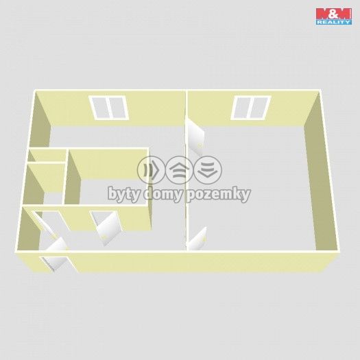 Pronájem, Byt 1+1, Klášterec nad Ohří